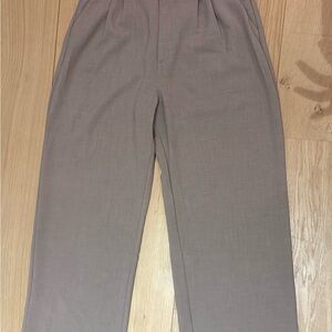 Abercrombie & Fitch Women's Taupe Linen Wide Leg Pants - Large